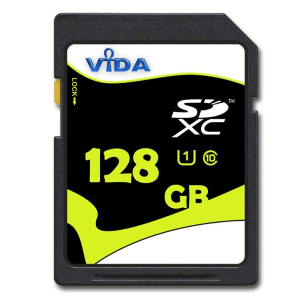 Vida 128GB SDXC Memory Card UHS-1 Class 10 Speed
